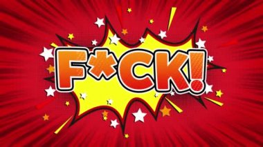 F ck Metin Pop Art Style Komik İfade.