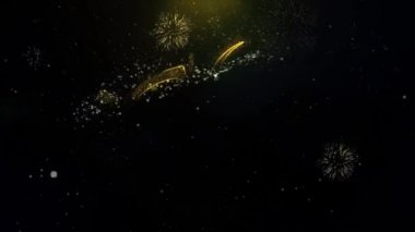 Ramazan Kareem Urduca Metin Altın Parçacıklar Havai Fişek Ekran Dilek.