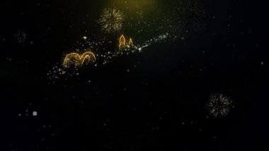 Ramazan Kareem Metin Dilek Altın Parçacıklar Havai Fişek Ekran.