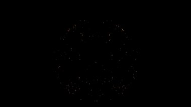 Gece gökyüzünde Muhteşem Çok renkli havai fişek gösterisi.