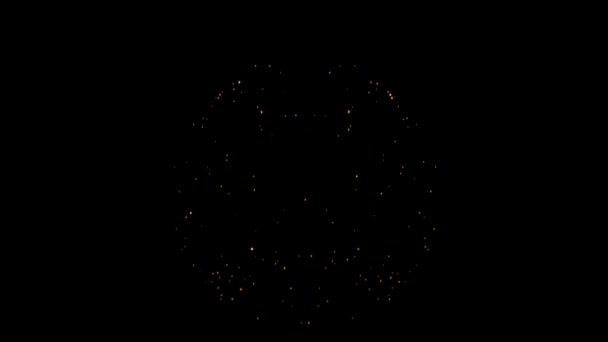 Spektakuläres buntes Feuerwerk am Nachthimmel. — Stockvideo