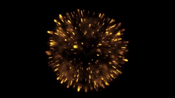 Multi färg flera form explosion display himmel natt — Stockvideo