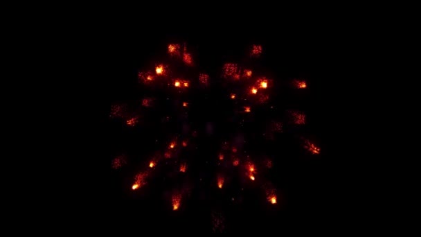 4K. Véritable flou abstrait de véritables feux d'artifice dorés — Video