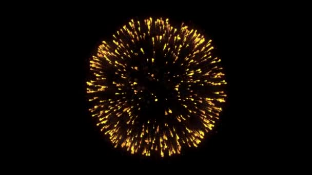 4K. Véritable flou abstrait de véritables feux d'artifice dorés — Video