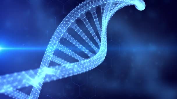 Abstraktní náhodné číslice molekula DNA plexus Digital Seamless Loop Aniamtion Background — Stock video