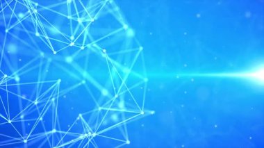 Soyut Yapay Zeka. Teknoloji Web Döngüsü arkaplan canlandırması.