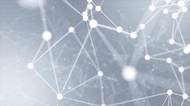 3d soyut pleksus Bağlantı ve web konsept döngüsü arkaplanını şekillendirir.