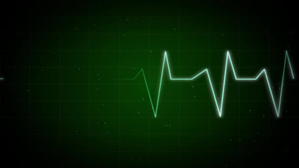 Graph of Heart Rhythm Heartbeat monitor EKG line monitor Schleifenhintergrund 4K. — Stockvideo