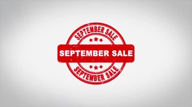 Eylül Satışı İmzalı Metin Mühürleme Mühür Mühürleme Animasyonu.