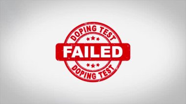 Doping Testi Başarısız oldu İmzalı Metin Mühürleme Mühür Mühürleme Canlandırması.