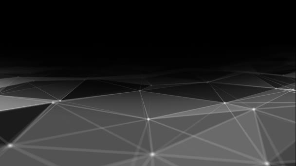 Conexiune la rețea plexus tehnologie futuristă digitală, fundal buclă abstractă — Videoclip de stoc