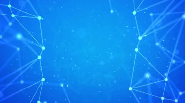 Sosyal medya iletişim dijital konsepti. Ağ düğümleri pleksus döngüsü arkaplanı.