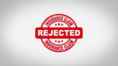 Sigorta Talebi Reddedildi İmzalı Mühürlü Metin Mühür Mühürleme Animasyonu.