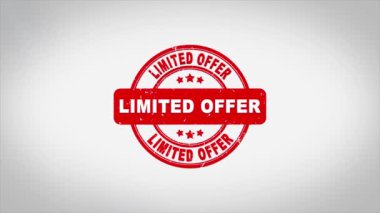 Sınırlı Teklif İmzalı Metin Mühürleme Mühür Mühürleme Canlandırması.