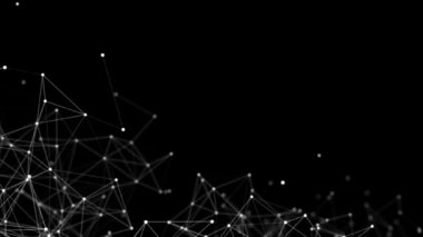 Soyut veri merkezi, sunucu, internet ve hız için hareketli grafik döngüsü.