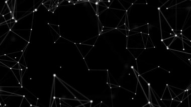 3d soyut pleksus Bağlantı ve web konsept döngüsü arkaplanını şekillendirir.