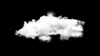 Bulut alfa bulutu yeşil ekran hızlandırma efektleri döngüsü animasyonu. Pamuk kümesi gökyüzü arkaplanı