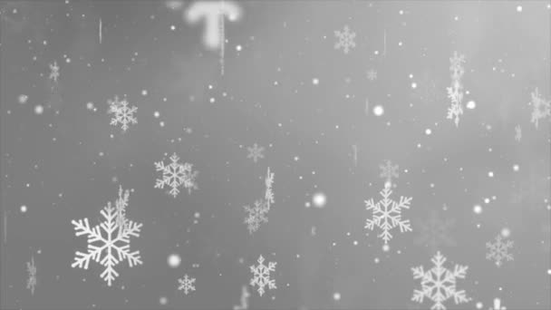 Weihnachten weißes Licht Hintergrund. Feiertagsglühende Kulisse. Hintergrund der defokussierten Schleife — Stockvideo