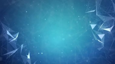 Bağlı çizgi ve noktalar ile teknoloji soyut döngü arkaplanı.