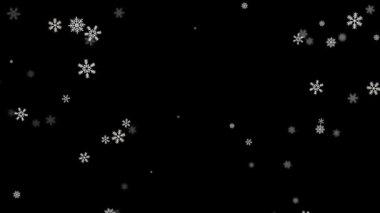 Soyut Düşen Kış Karsız Döngü Animasyon Yeşil Ekran Alfa.