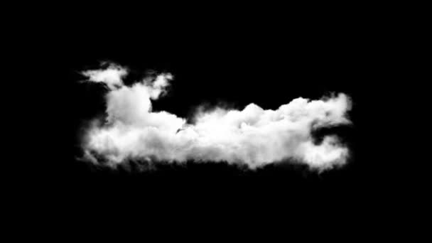 Animación Realista 3D 4K de las Nubes Blancas Animación de Bucle en Movimiento Cielo Azul, Pantalla Verde. — Vídeo de stock