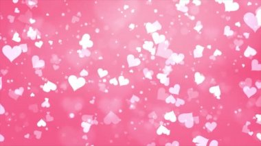 Romantik kalpler bokeh Kusursuz döngü arka plan 4K Animasyon.