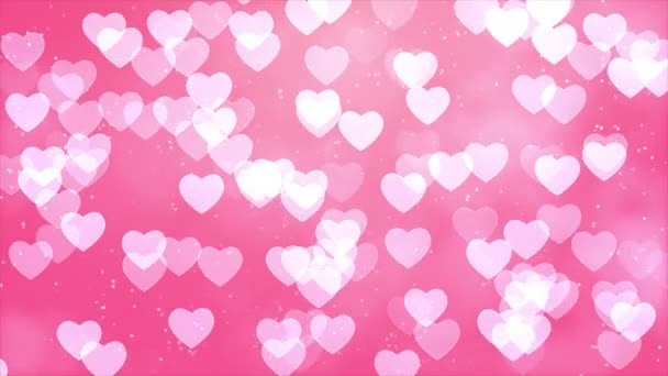 A looping background of hearts and stars loop Background Animation. — Stock Video