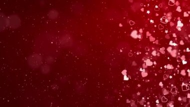 Romantik Kızıl Aşk 'ın Üzerinden Düşmek Parçacık Döngüsü Arkaplanı.