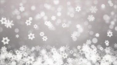 Parlak gümüş parçacıklar Parıldayan Parlayan Parçacıklar Bokeh soyut hareket arkaplanı.
