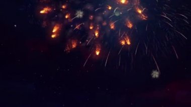 Renkli Havai fişek Işıklandırma Efekti Döngü Animasyonu. Kutlama Kavramı. Diwali festival ışıkları.