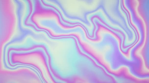 Αφηρημένο μπλε και μωβ νέον Ολογραφική κλίση ροή υγρό κύματα φόντο. — Αρχείο Βίντεο
