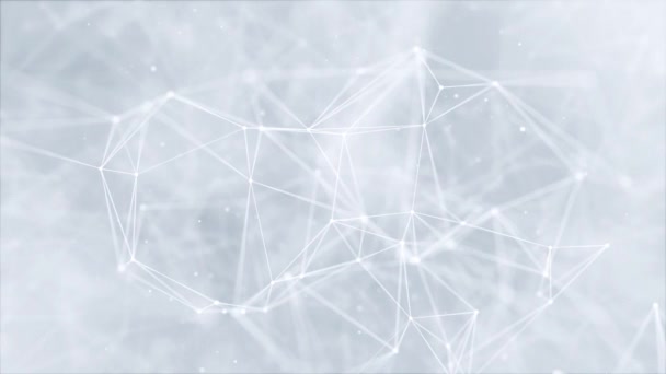 Connecting lines and dots.Big data visualization Loop background. — Stock Video