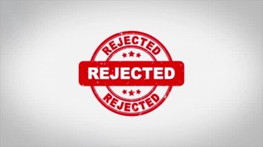 Reddedilmiş İmzalı Metin Mühürleme Mühür Mühürleme Canlandırması.