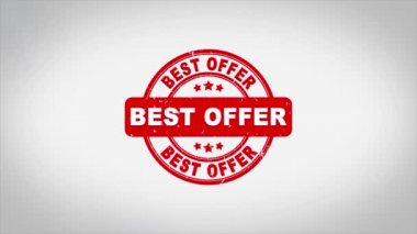 En İyi Teklif İmzalı Metin Mühürleme Mühür Animasyonu.