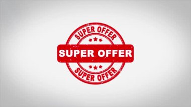 Süper Teklif İmzalı Metin Mühürleme Mühür Mühürleme Animasyonu.