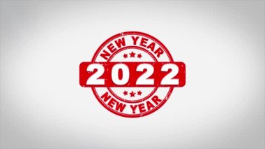 Mutlu yıllar 2022 İmza Metin Mühürleme Mühür Mühürleme Animasyonu.