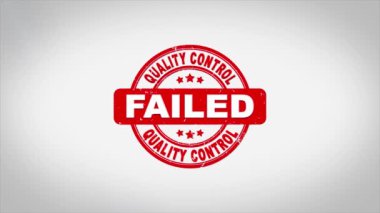 Kalifiye Kontrol Başarısız İmzalı Metin Mühürleme Mühür Animasyonu.