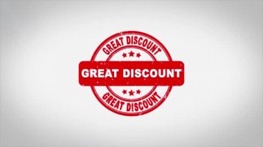 Büyük İndirim İmzalı Metin Mühürleme Mühür Mühürleme Animasyonu.