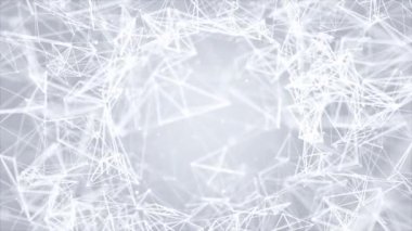 Moleküler yapıların 4K Soyut Döngü arka planı. Moleküller veya DNA iplikleri,