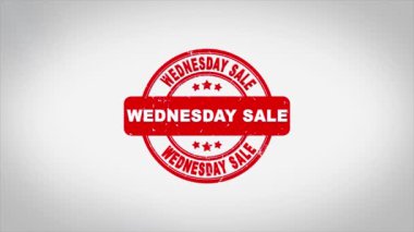 Çarşamba Satışı İmzalı Metin Mühürleme Mühür Mühürleme Animasyonu.