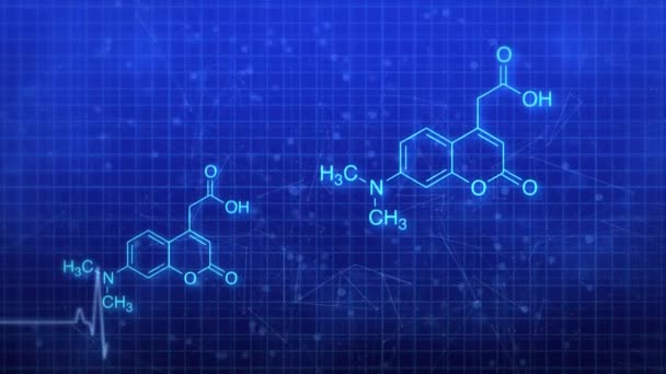 Geometrikus absztrakt hatszögek, szerkezet molekula 3d 4K hurok háttér. — Stock videók