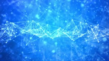 4K 3D fütüristik teknoloji soyut pleksus döngüsü arka planı.