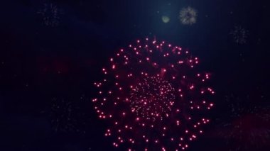 Renkli Havai fişek Işıklandırma Efekti Döngü Animasyonu. Kutlama Kavramı. Diwali festival ışıkları.