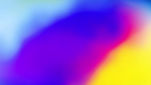Abstraktní modrý a fialový neon holografický gradient tekoucí tekuté vlny pozadí. — Stock video