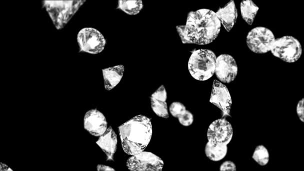 Boucle de diamants brillants volants pour la promotion commerciale, l'événement spécial et l'accueil des Fêtes. — Video