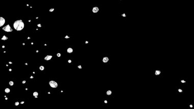 4K Elmas Yağmuru Cazibe Kaplama Döngüsü Canlandırması. Yeşil Ekran