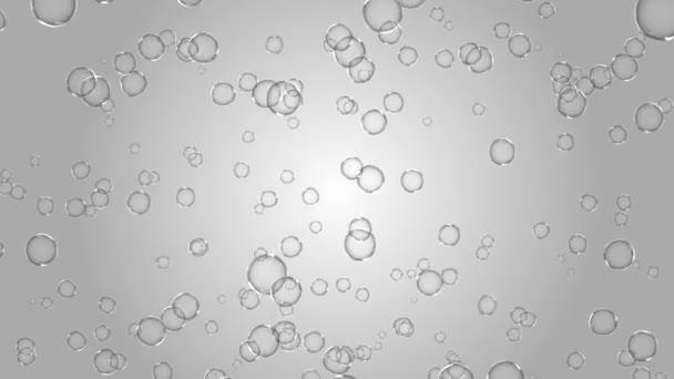 Beautiful appearance of champagne Water air bubbles glass Clean White 4K 3D Green Screen loop Animation. — Stock Video