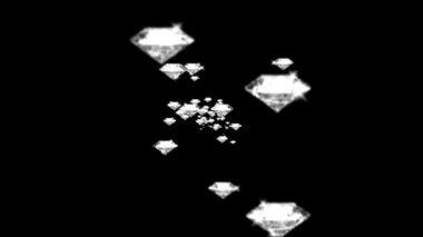 Soyut Düşen Mücevherler Elmas Arkaplan Yeşil Parşömen. Lüks, Zengin, VIP, Para, Zengin.