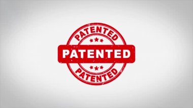 Patentli İmzalı Mühürlü Metin Mühür Mühür Animasyonu.