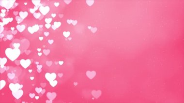 Kalp Bokeh Element romantik çerçevesi kırmızı kalpler döngüsü arka planı.
